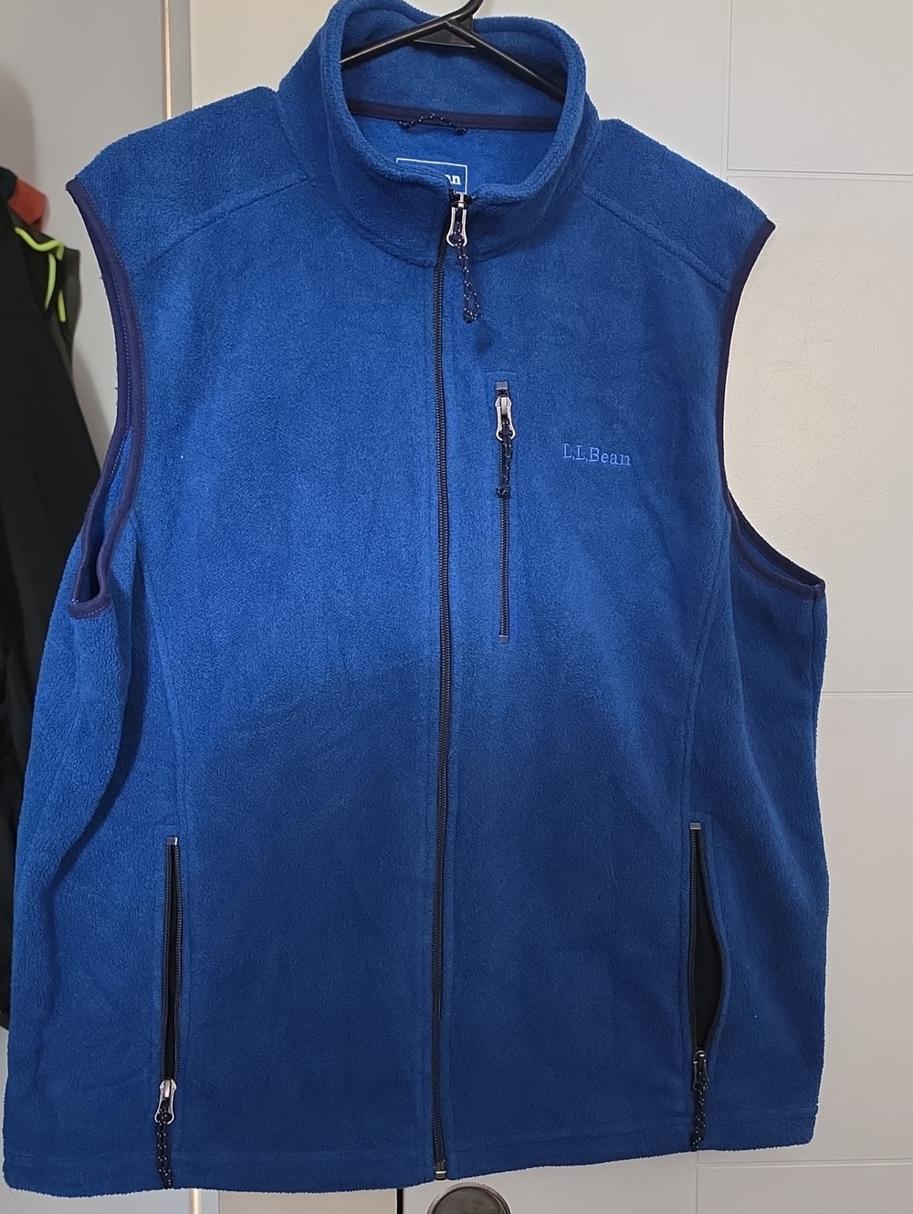 L.L. Bean Royal Blue Fleece Vest - Zip Front